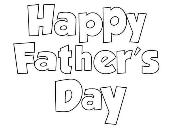 Happy fathers day coloring pages and drawing Design