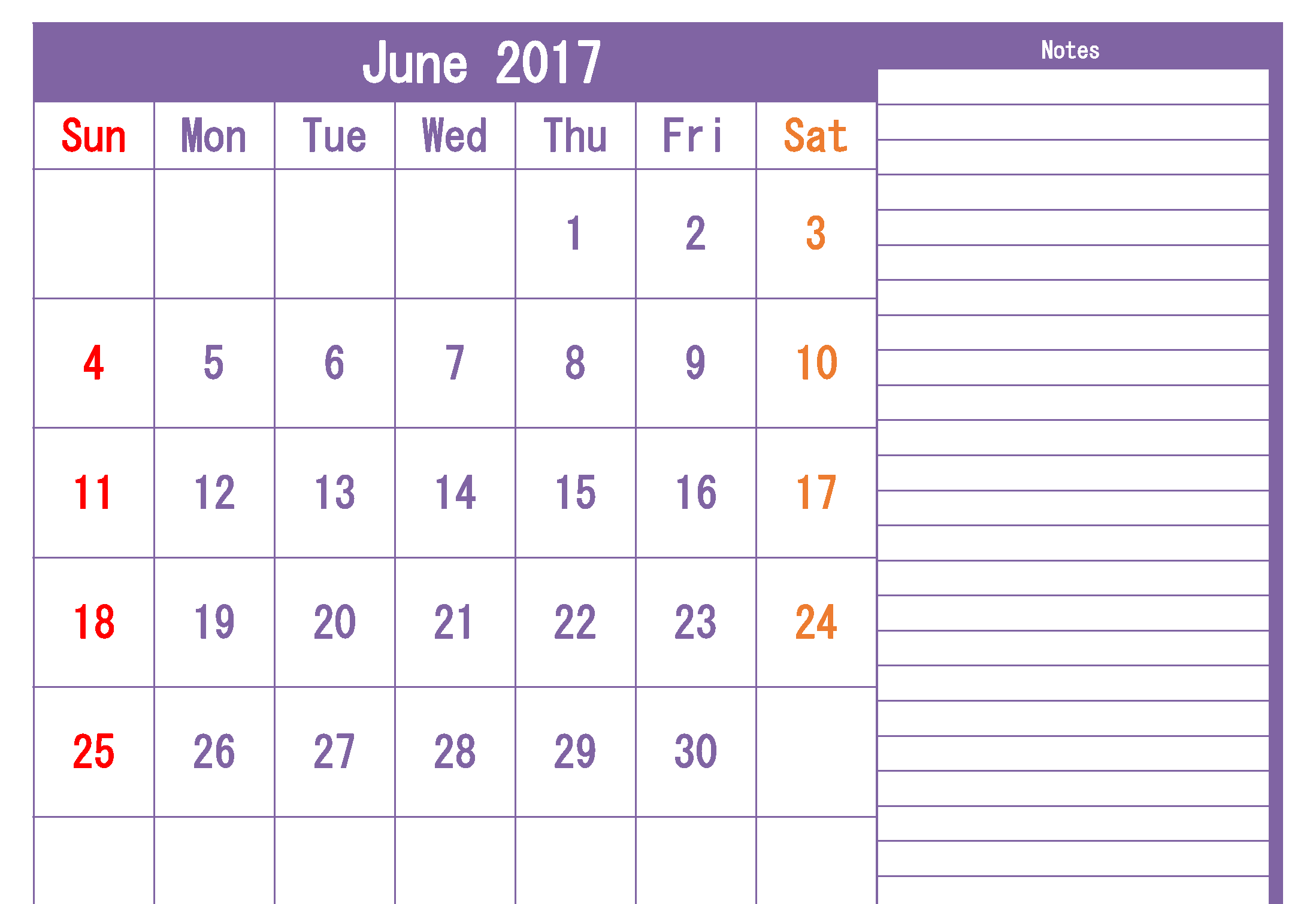 June 2017 Calendar With Holidays UK
