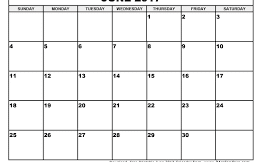 June Calendar 2017 Printable Chart