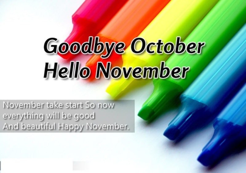 Goodbye October Images Printable
