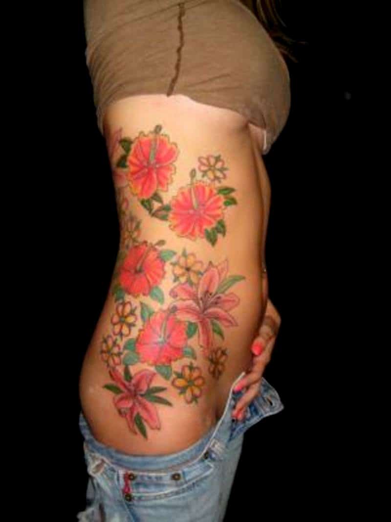 November Flower Whole Boby Tatto