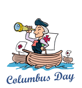 Columbus day cartoon