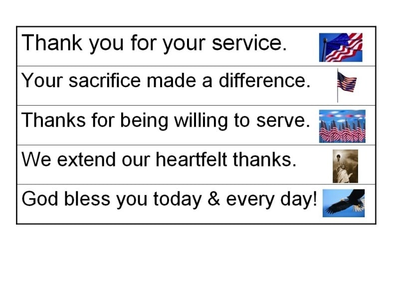 Thank You Cards For Veterans