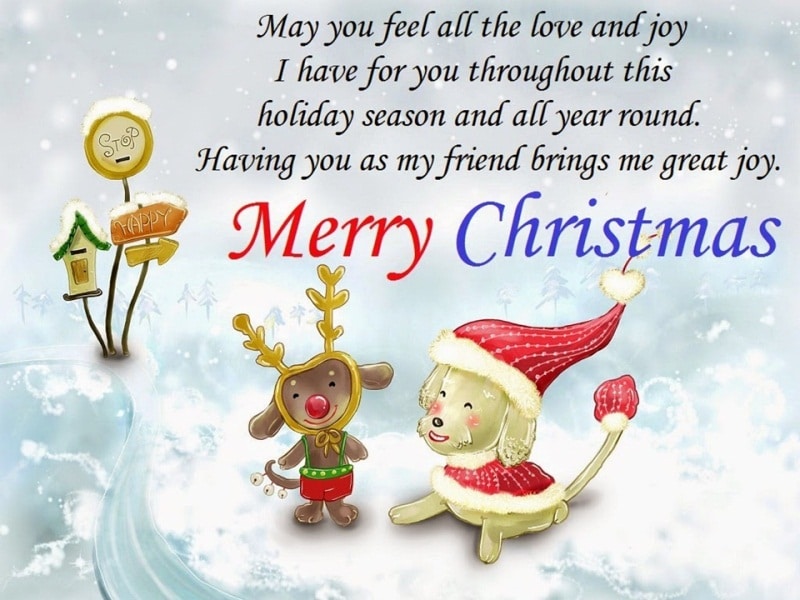 Merry Christmas SMS for Cards