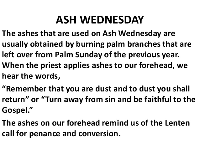 Ash Wednesday Poem Picture