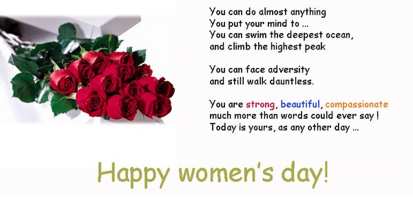 Happy Women's Day Status