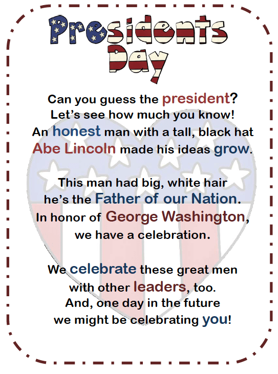 Presidents Day Poem