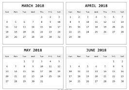 April May Calendar 