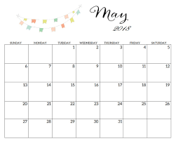 Calendar May 2018 