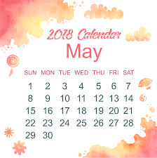 May 2018 Calendar Template