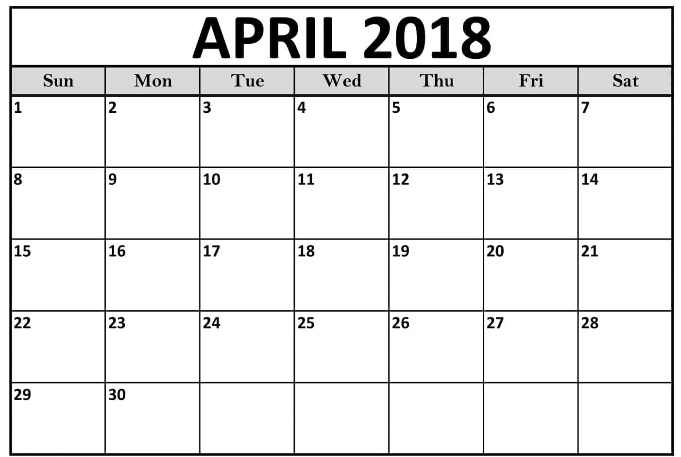 Preschool April Calendar Template Oppidan Library