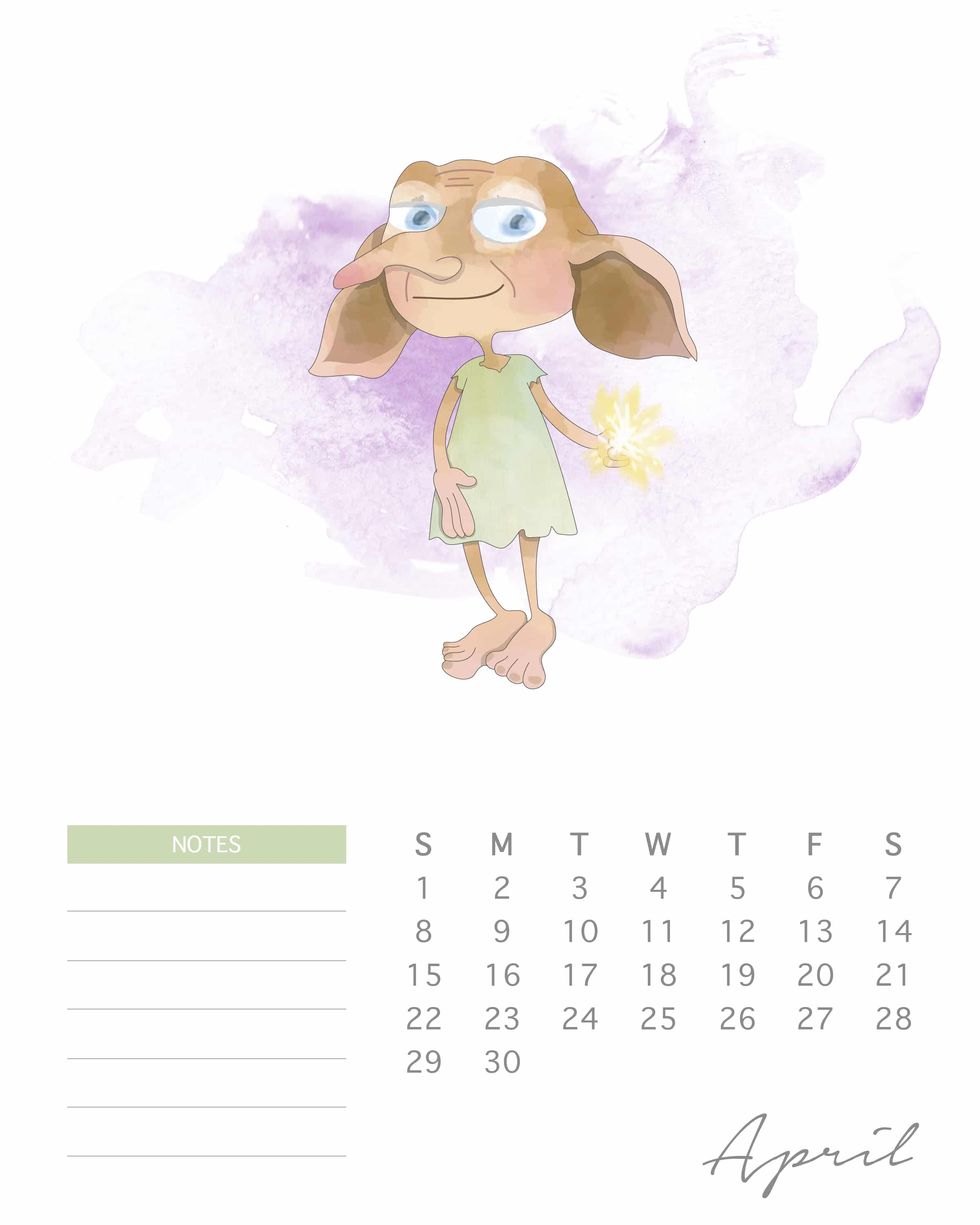 Calendar April 2018