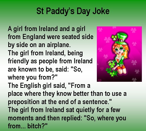 St.Patrick's Day Funny Jokes