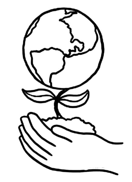 earth simple drawing