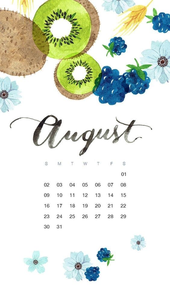  Printable Calendar August 2018