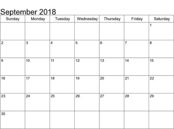 2018 Word Calendar Template from oppidanlibrary.com