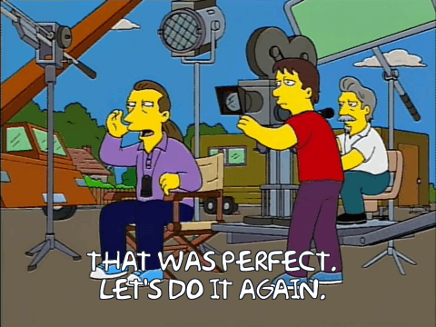 Simpsons animated Gif .That was perfect let's do it again