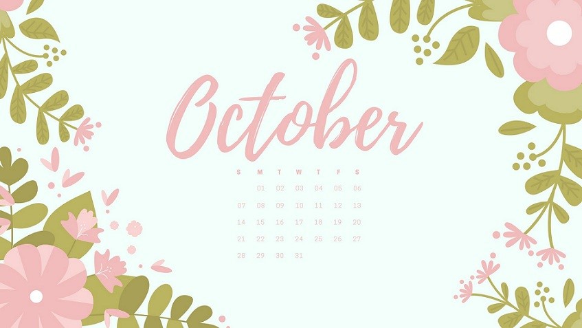 The month October come and brings joy with flower