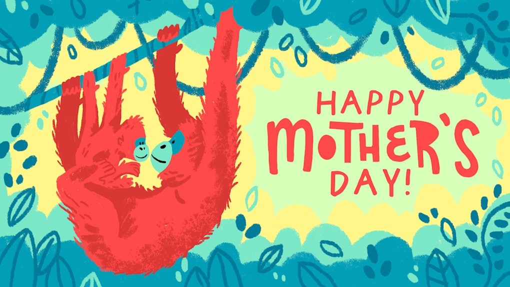 Happy Mother's Day Illustrator Drawing Images For Whatsapp