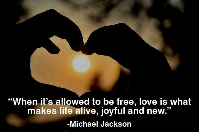 When it’s allowed to be free, love is what makes life alive, joyful and new.