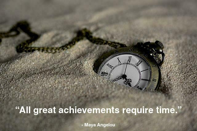 “All great achievements require time.”