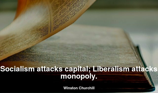 socialism attacks capital; Liberalism attacks monopoly