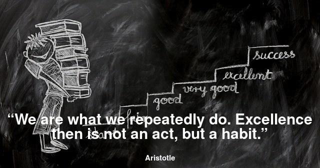 “We are what we repeatedly do. Excellence then, is not an act, but a habit.”