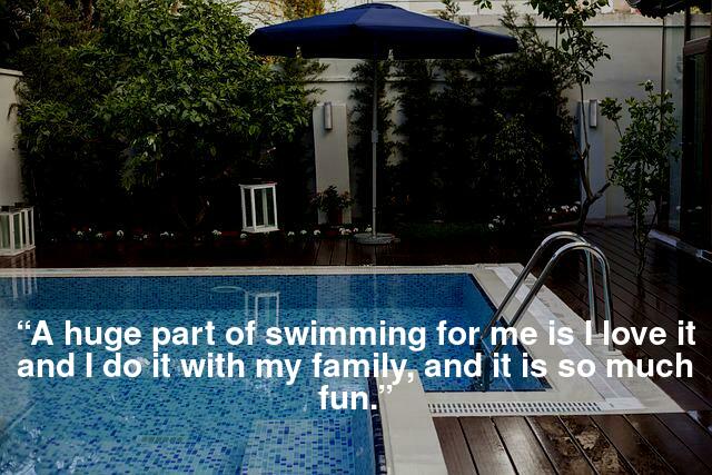 “A huge part of swimming for me is I love it and I do it with my family, and it is so much fun.”